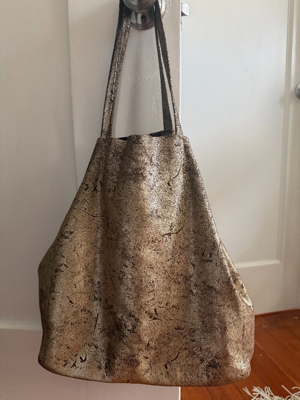 Eileen Fisher Metallic Gold Tote
